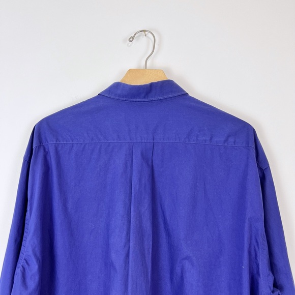 Kenzo Homme Vintage Y2K Purple Cotton Embroidered Logo Classic Shirt UK L - Picture 12 of 14